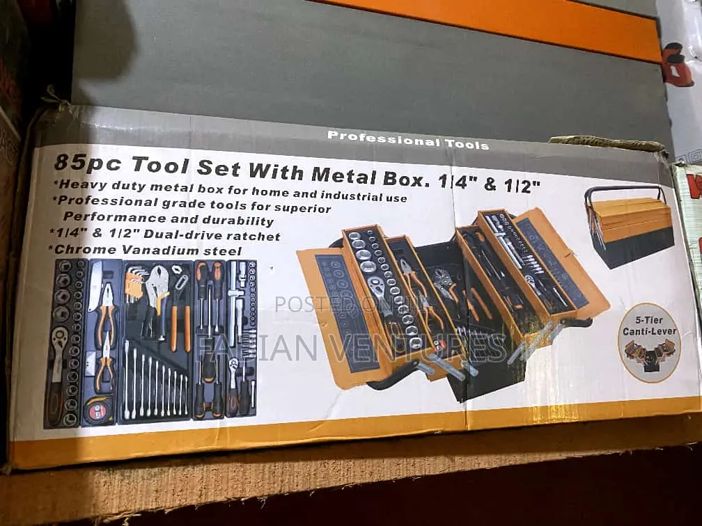 85pcs Tool Set With Metal Box 5 Tier Cantii-Lever
