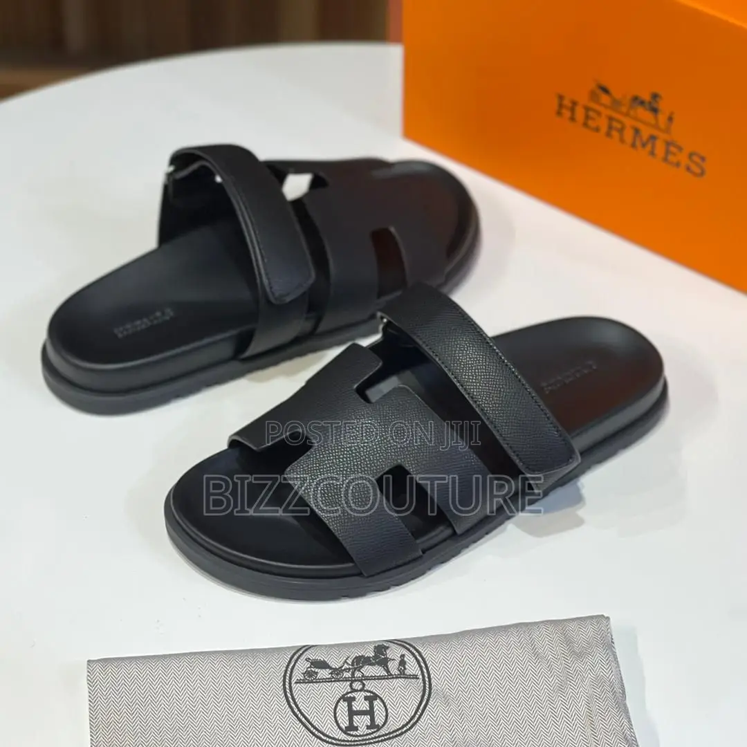 Original LOUIS VUITTON Leather Slippers Available in Store