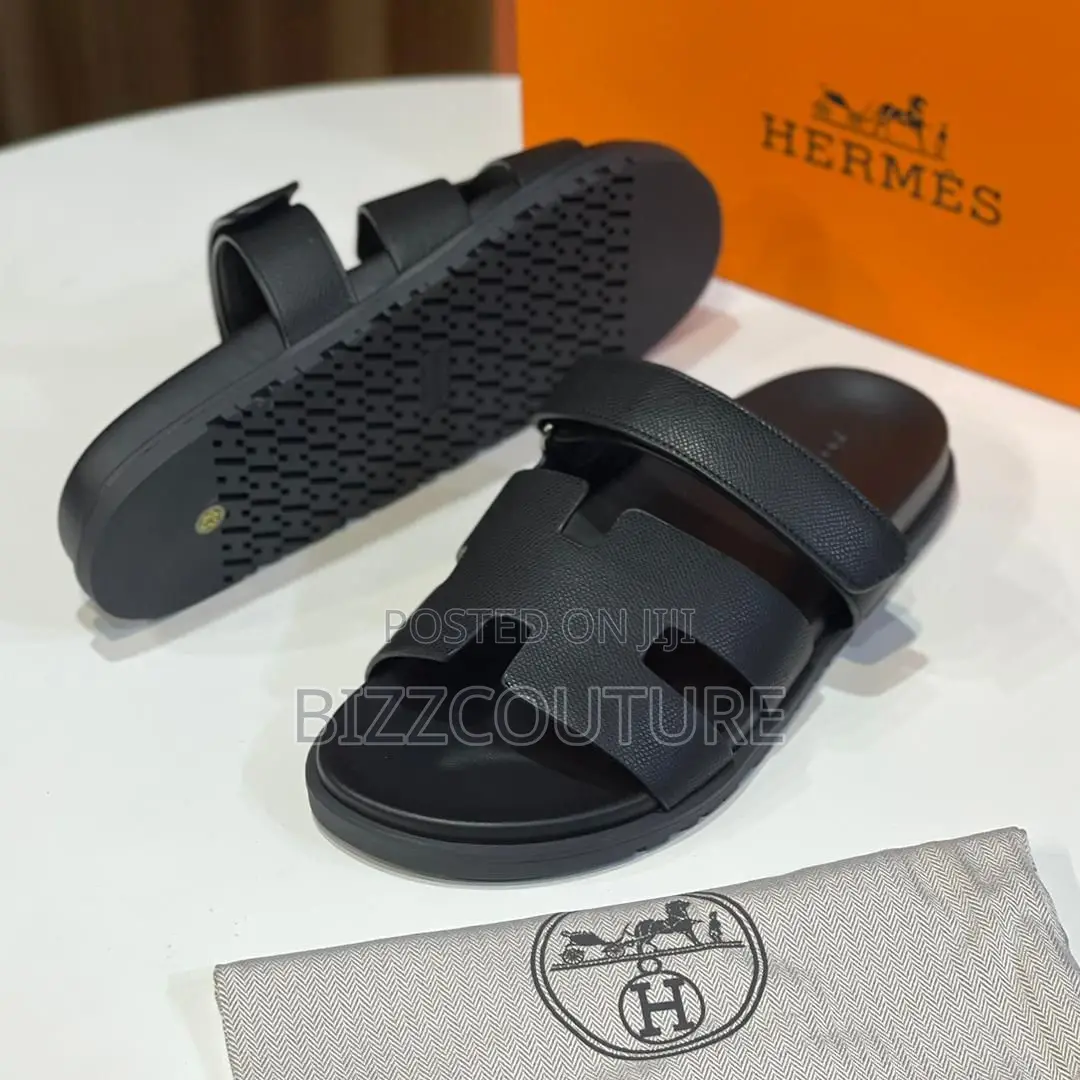 Original LOUIS VUITTON Leather Slippers Available in Store