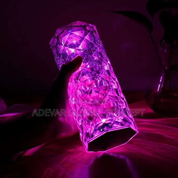 16 Lights Rechargeable Touch-pad Rose Diamond Table Lamp