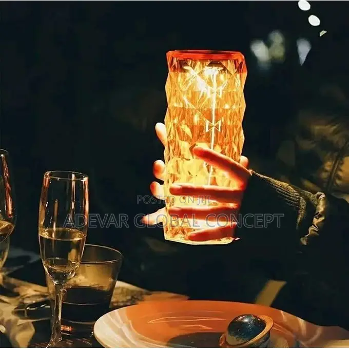 Rose Diamond Table Lamp Rechargeable Touch-Pad
