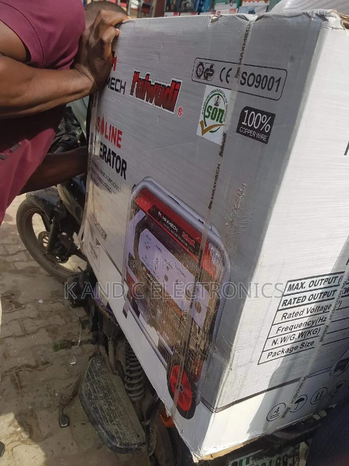 MAXMECH 6.5kva Generator Petrol 100% Copper Available