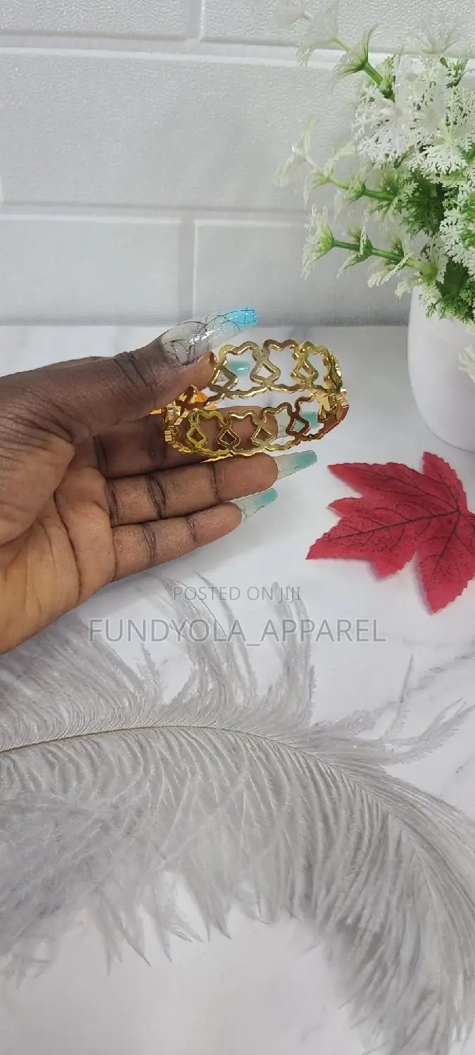 Bold Titanium Gold Wrist Bangle
