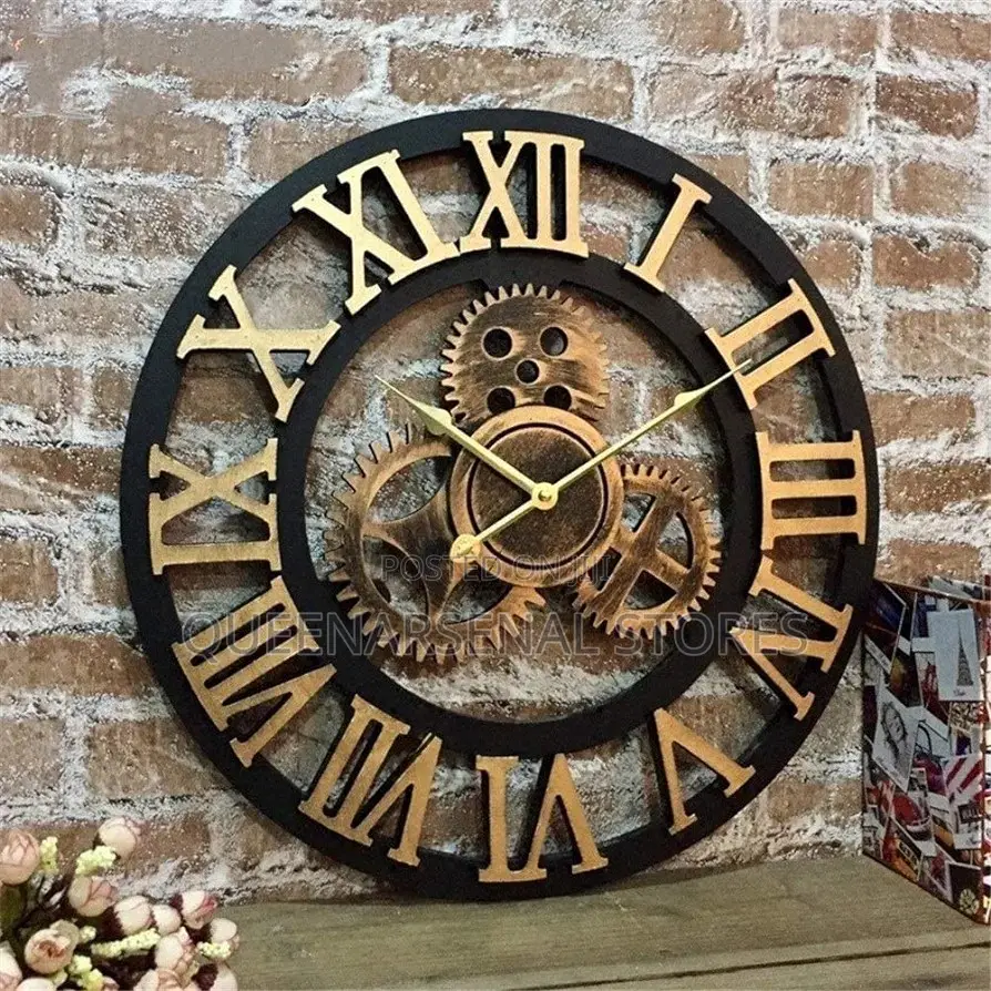 Generic Classic Vintage Wooden Wall Clock 65cm