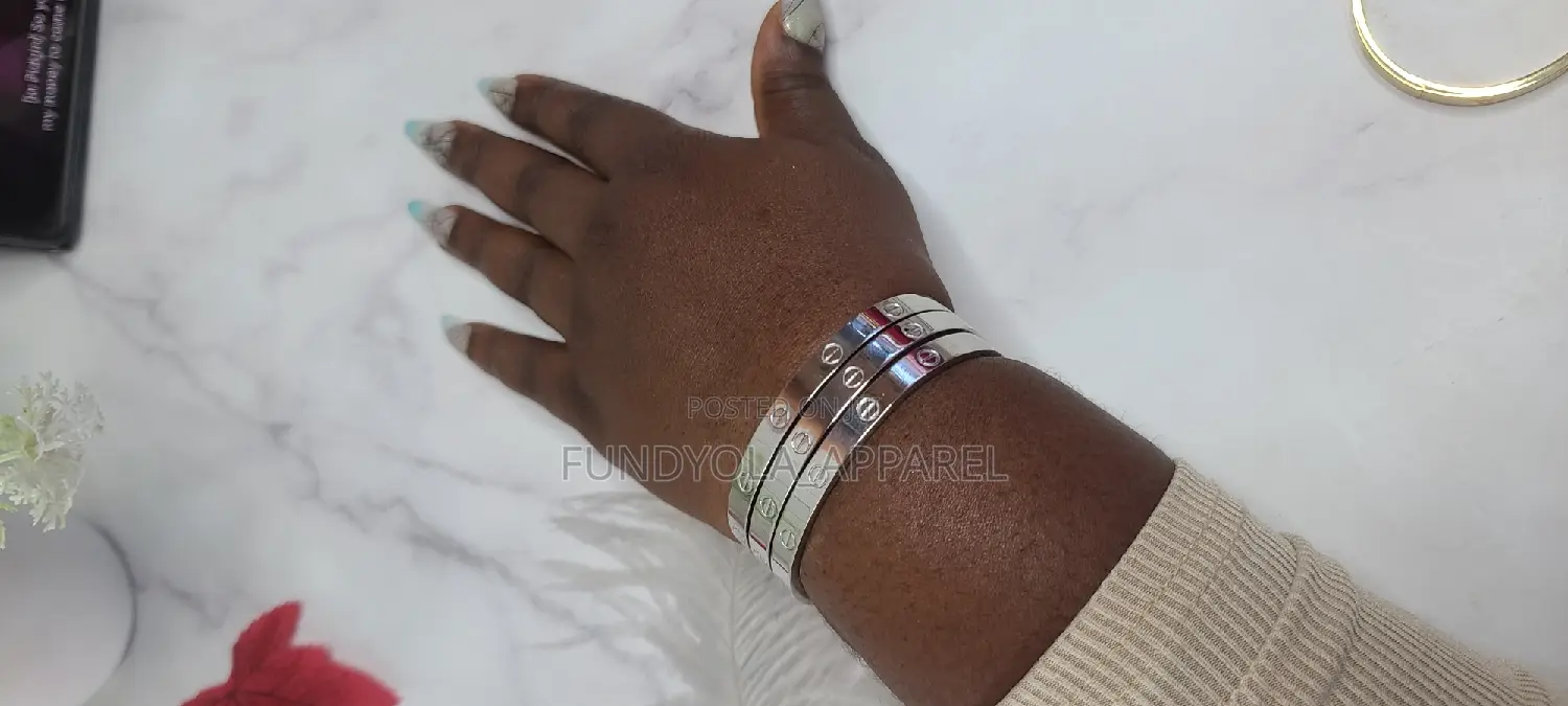 Beautiful Female Steel Sliver Wrist Bangle