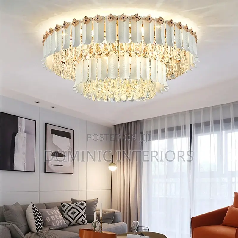 Ceramic Feather Ceiling Lights /800mm