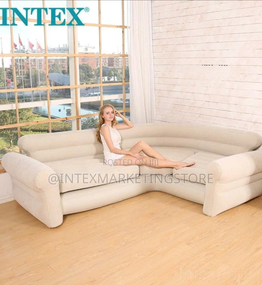 Intex Comfortable Corner Sofa ( 101'' X 80'' X 30'' )