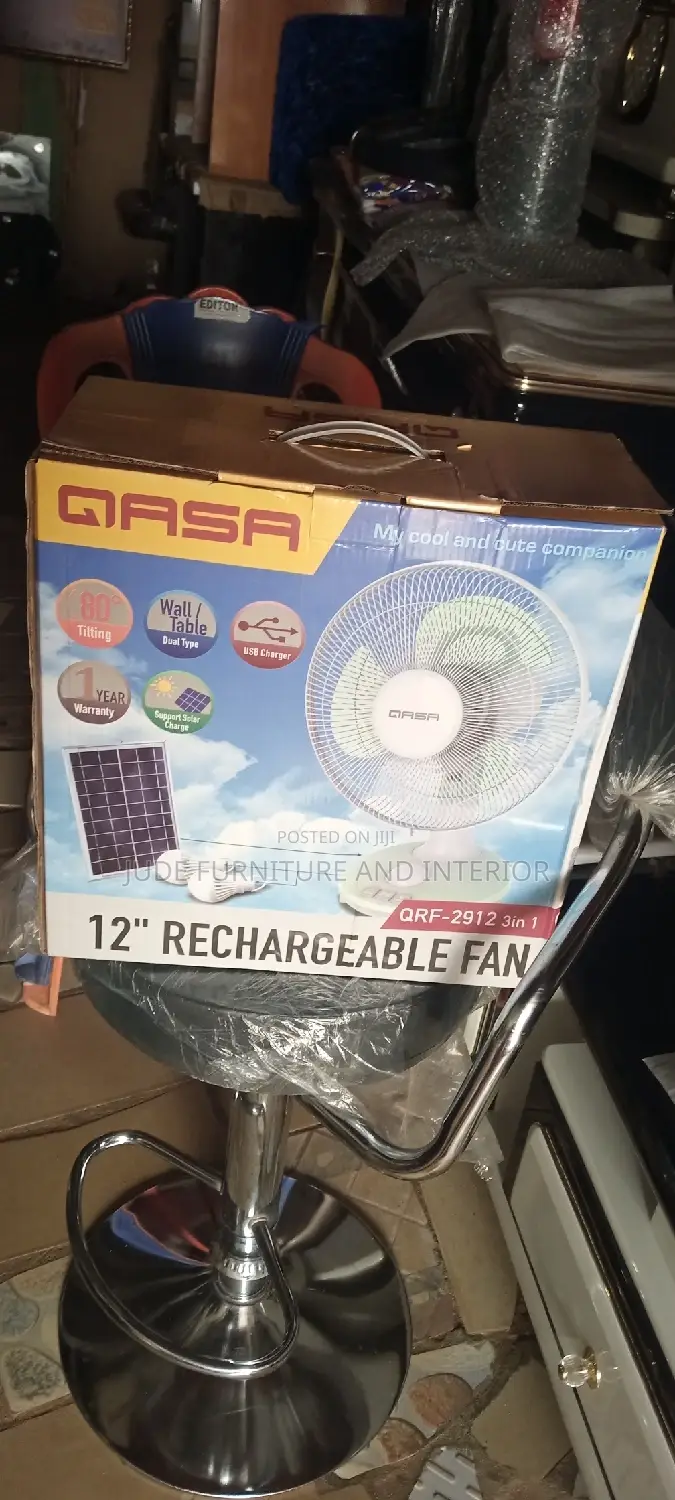 Qasa Rechargeable Fan With Solar Panel