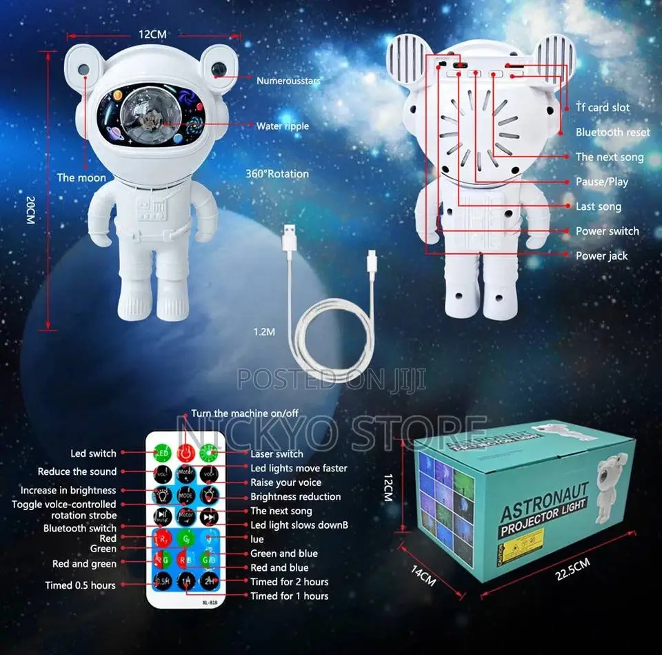 Astronaut Galaxy Starry Sky Projector Night Light