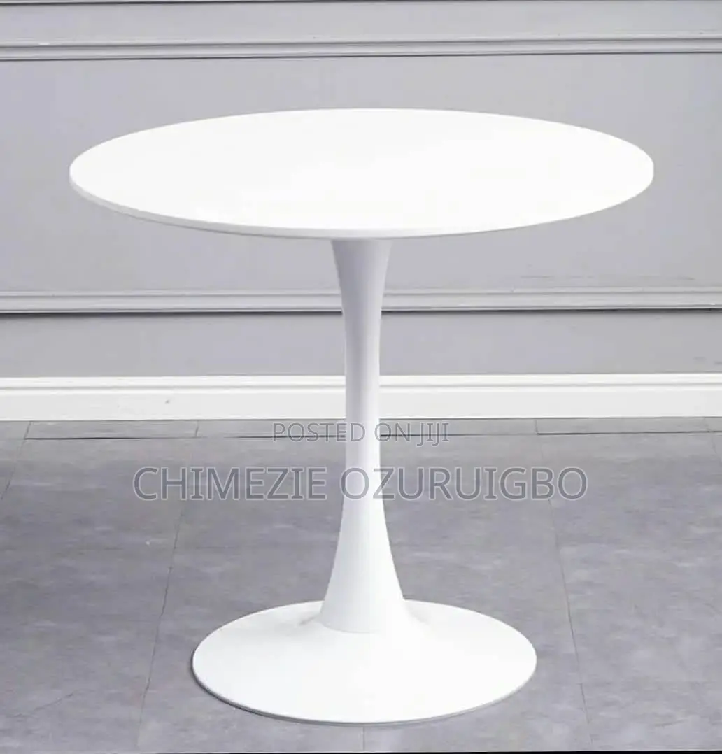80 by 80cm Round White Restaurant Table