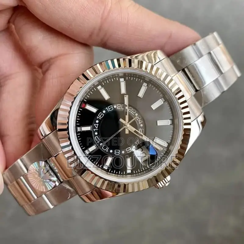 Original Rolex Sky Dweller Brwon Dail Silver Chain Watch
