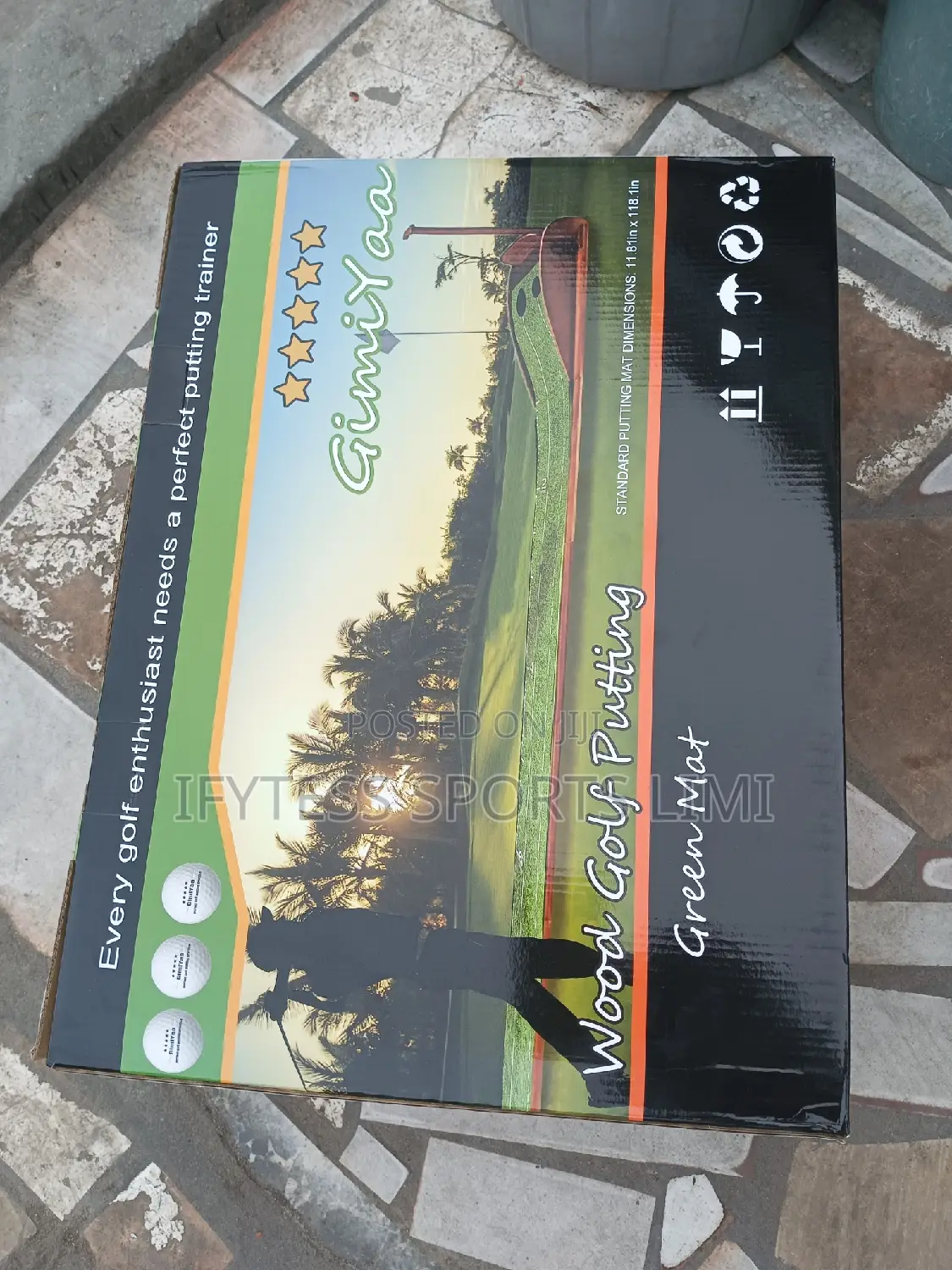 Wooden Golf Putting Mat