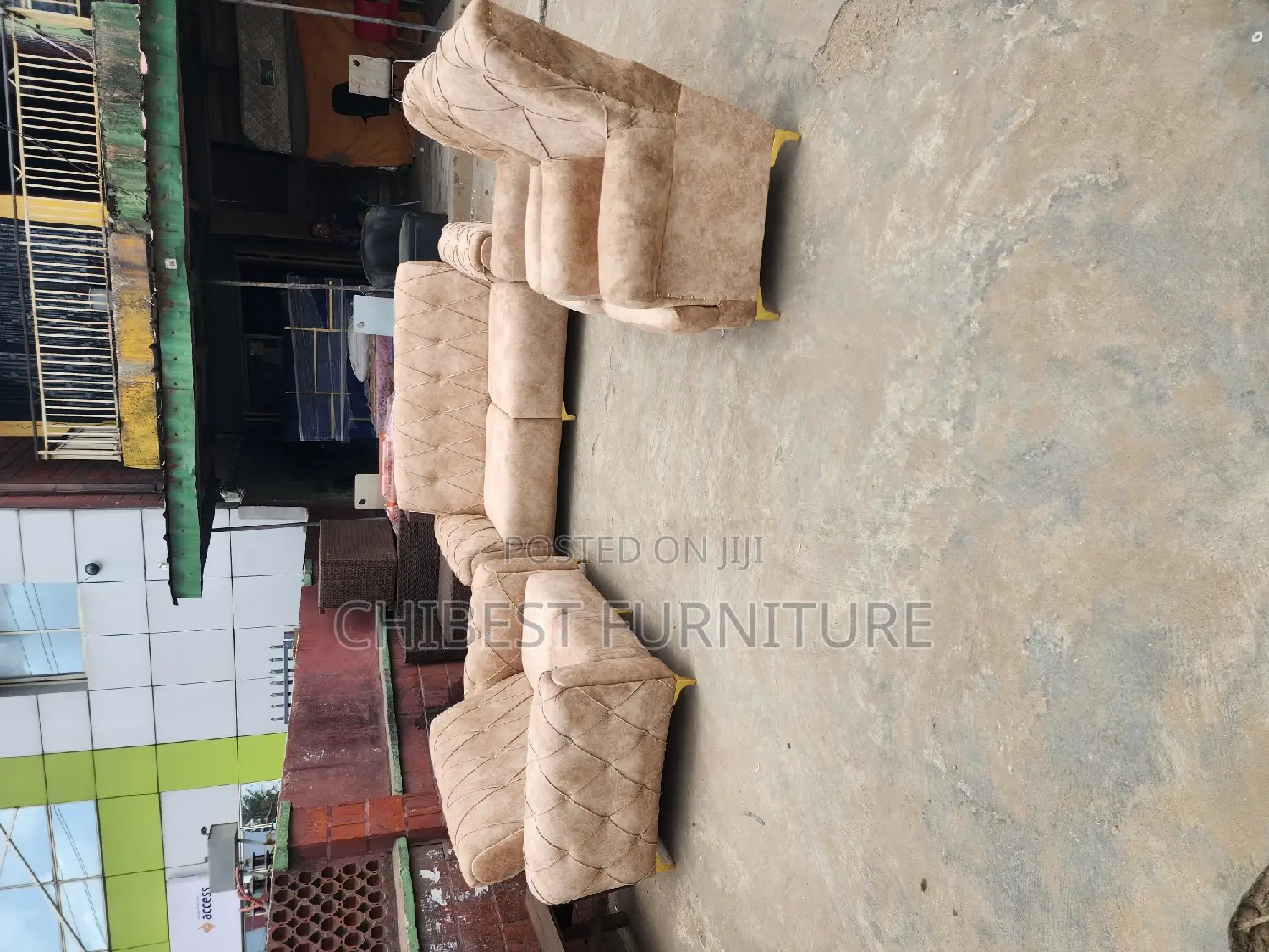 Quality Complete Set of 7 Seaters Upholstery Padded Sofa