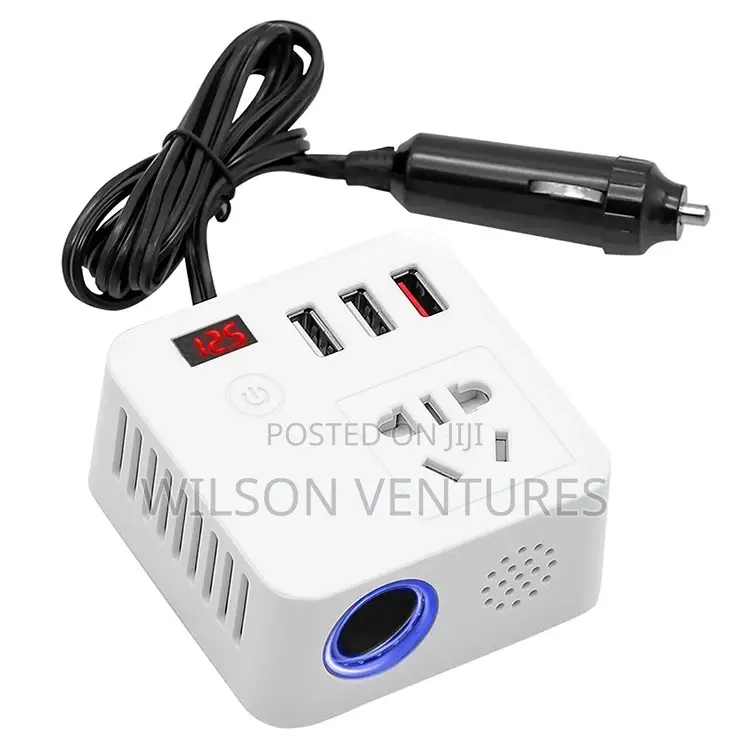 Car Power Inverter/Socket With 3 Usb