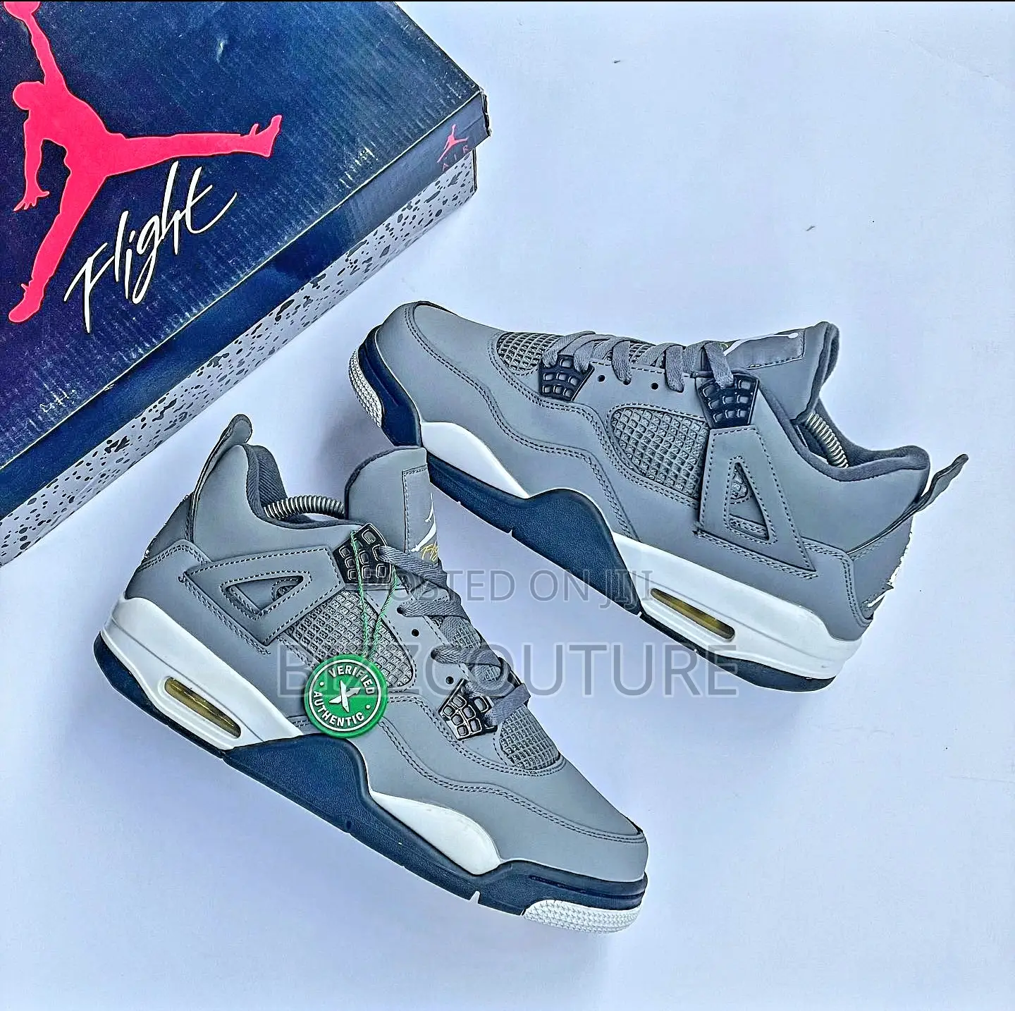 Original Nike Air Jordan 4 Gray Sneakers Available in Store