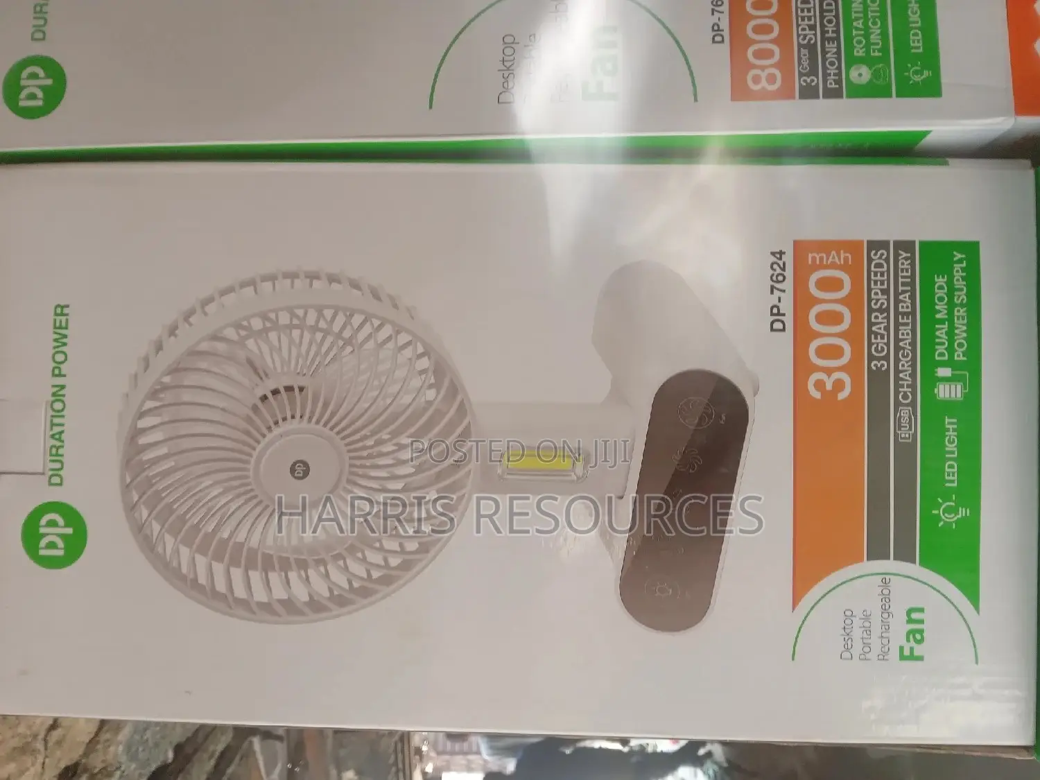 Dp Rechargeable Smart Touch Fan 7624 -3000mah