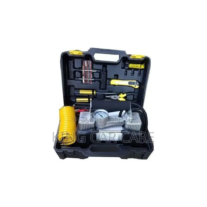 High Power Car Electric Tyre Pump Set - Double Cylinder