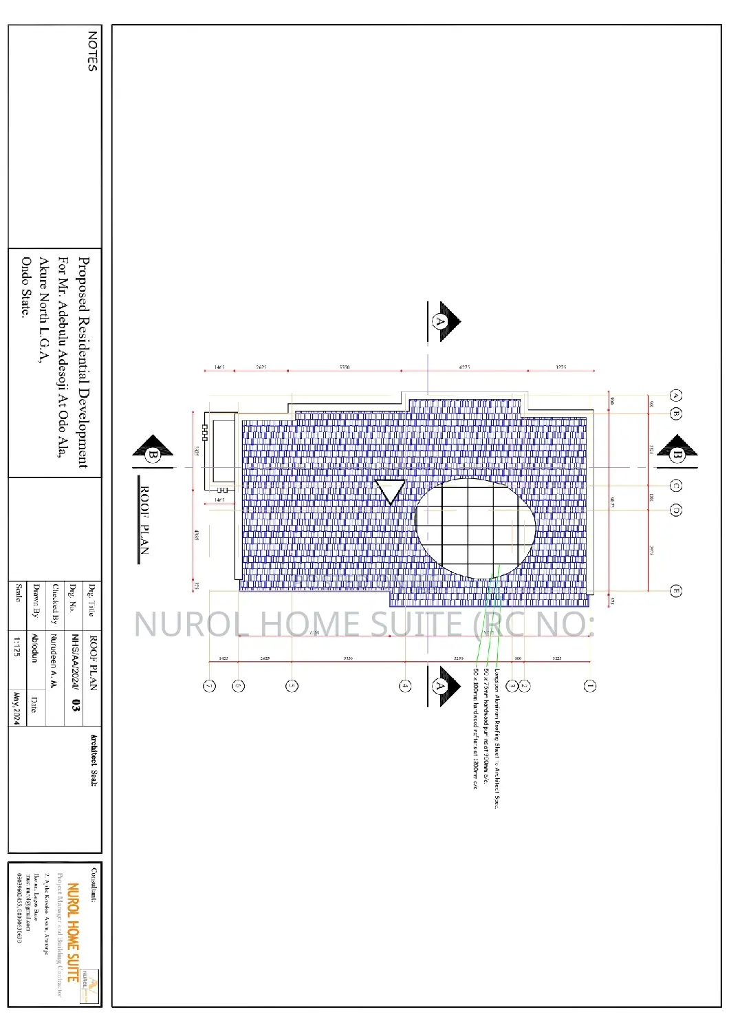 Architectural Detailed Working Drawing