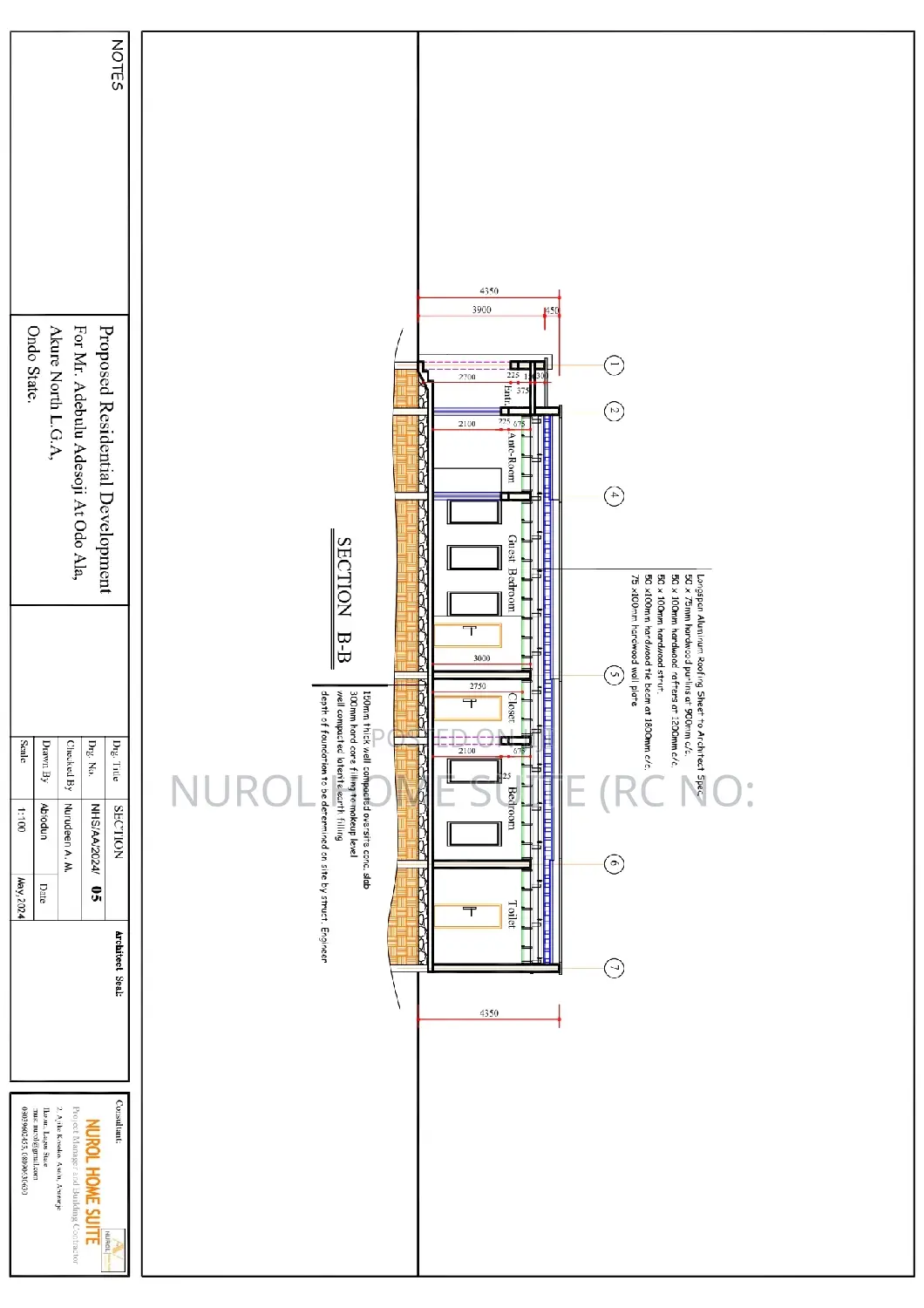 Architectural Detailed Working Drawing