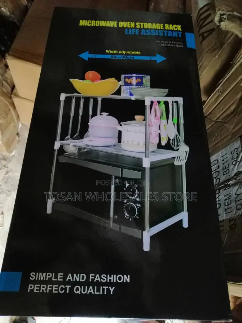 Microwave Oven Shelf Rack- Stainless Steel