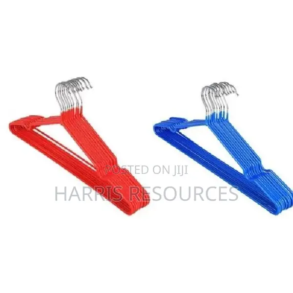 Galvanised Long Lasting Steel Clothes Hangers - 10pcs