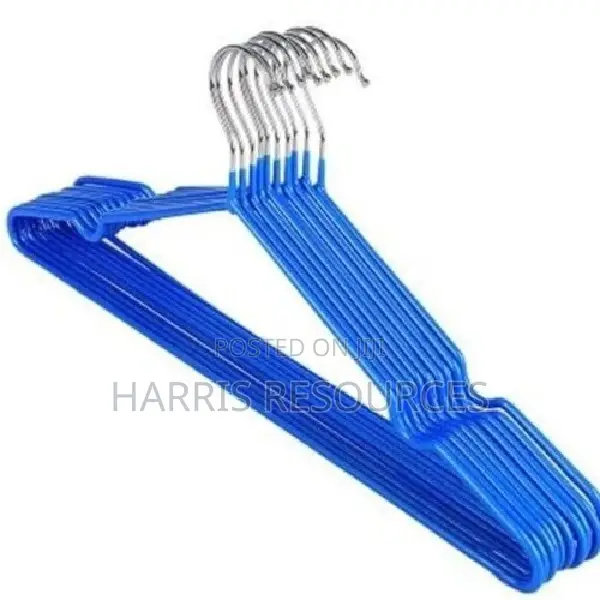 Galvanised Long Lasting Steel Clothes Hangers - 10pcs