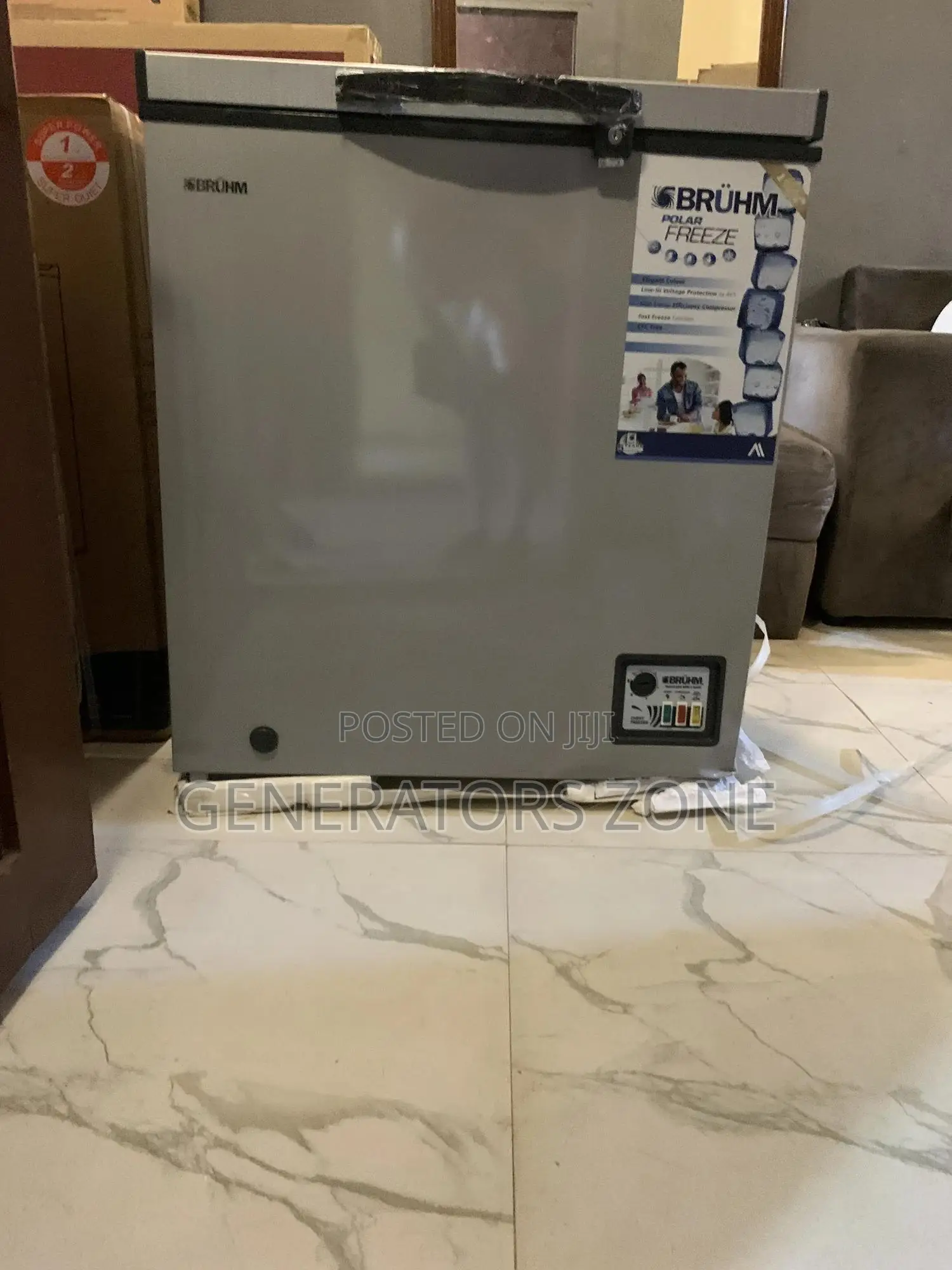 Single Door Bruhm 160mr Chest Freezer( Silver)