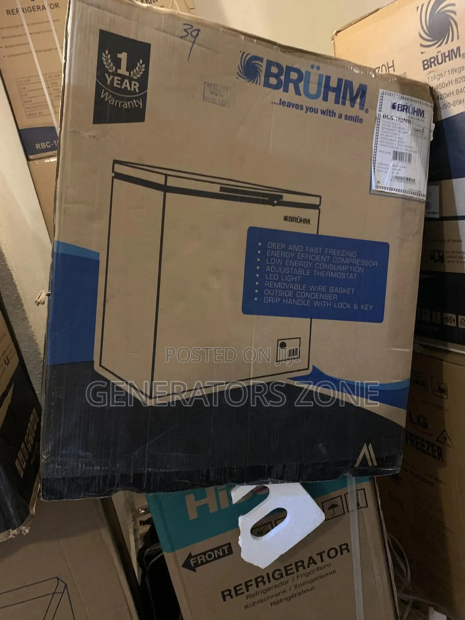 Adjustable Bruhm BCS 160mr Chest Freezer
