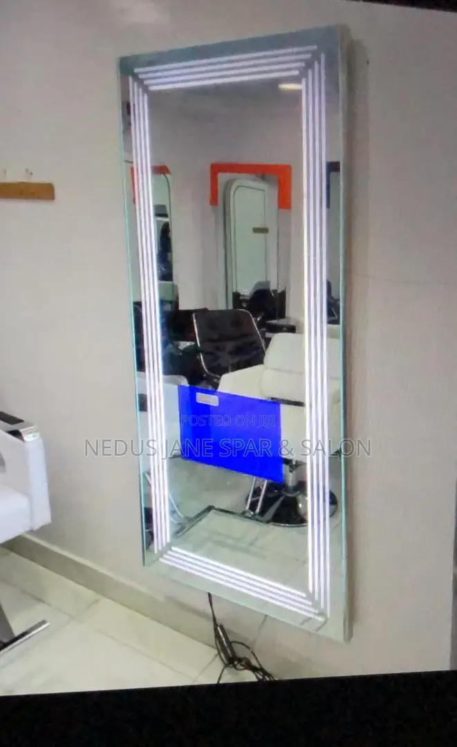 Salon Mirror With Television