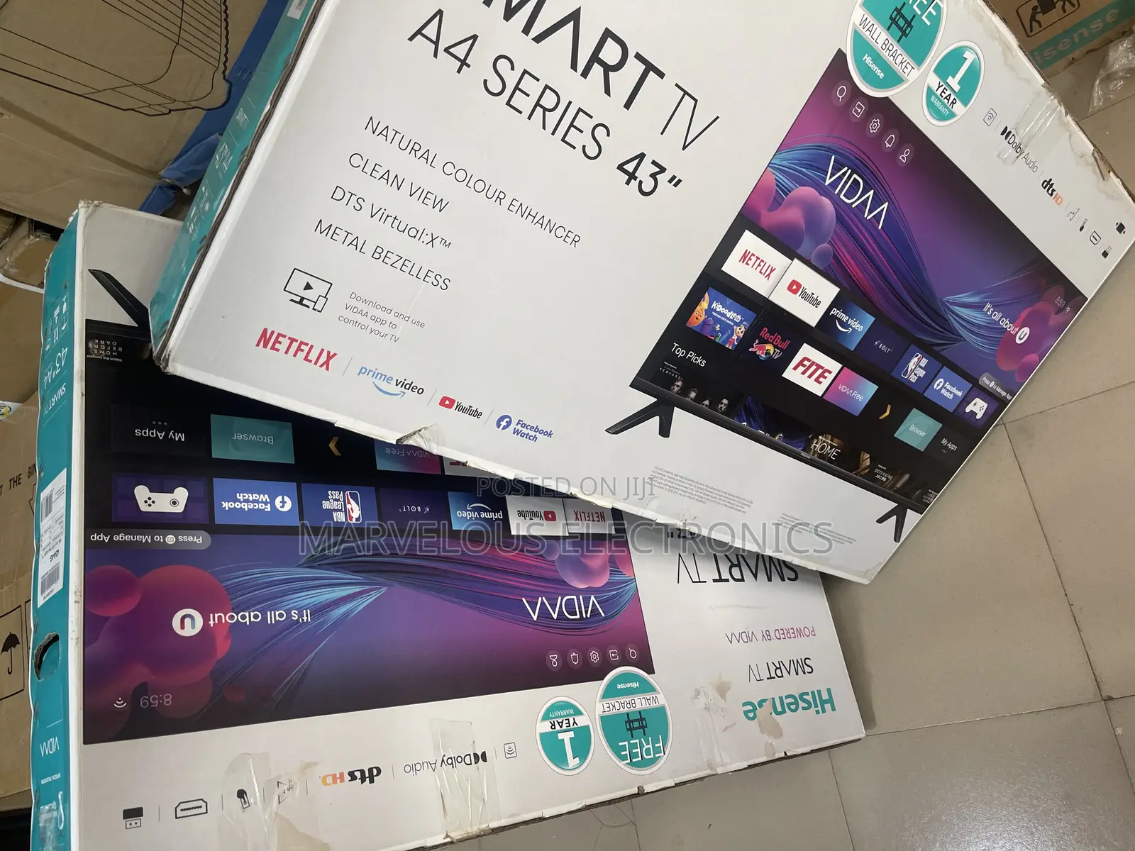 Brand New Original Hisense 43inch Vida Full HD Smart Tv