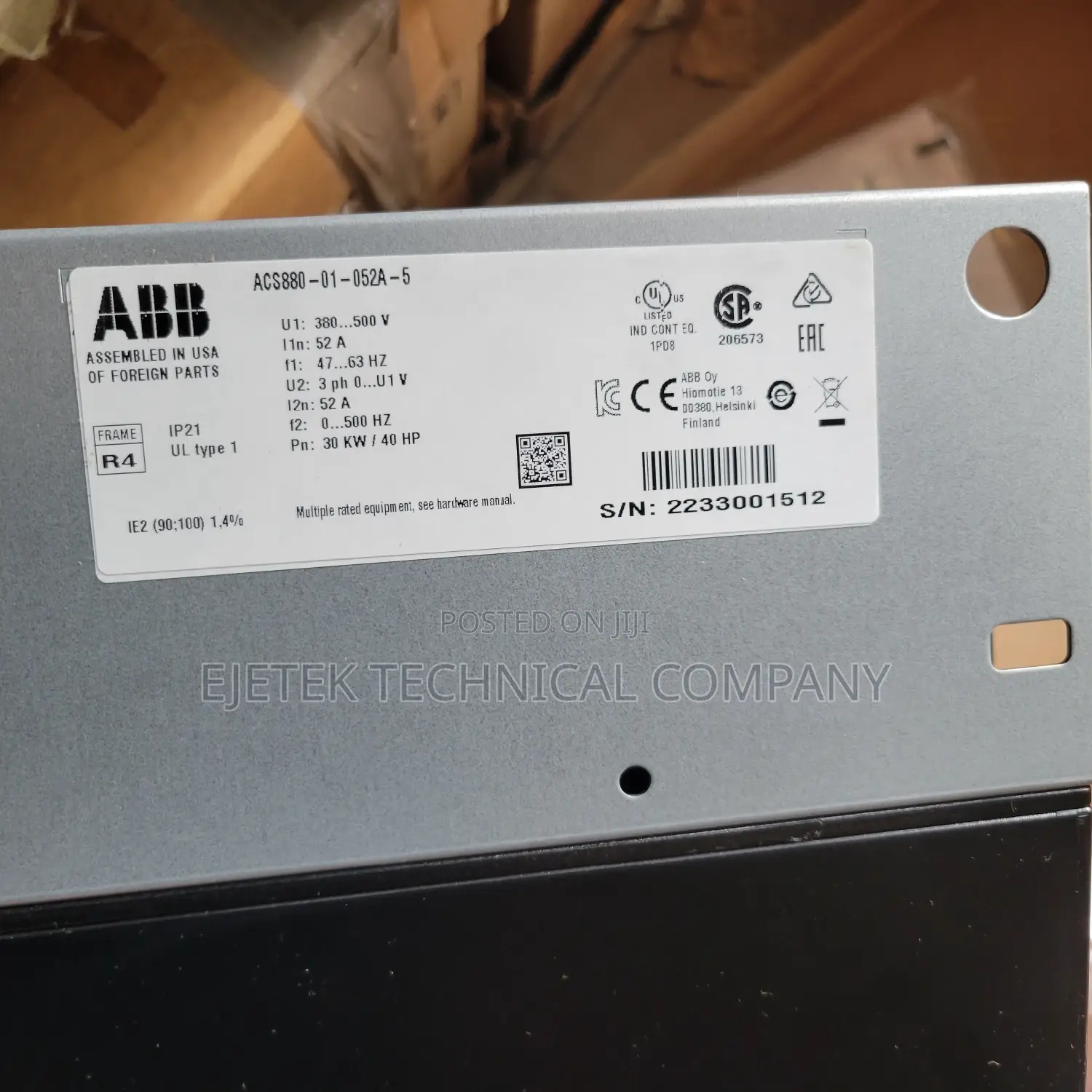 Abb Inverter Drive 30kw/40hp Acs880