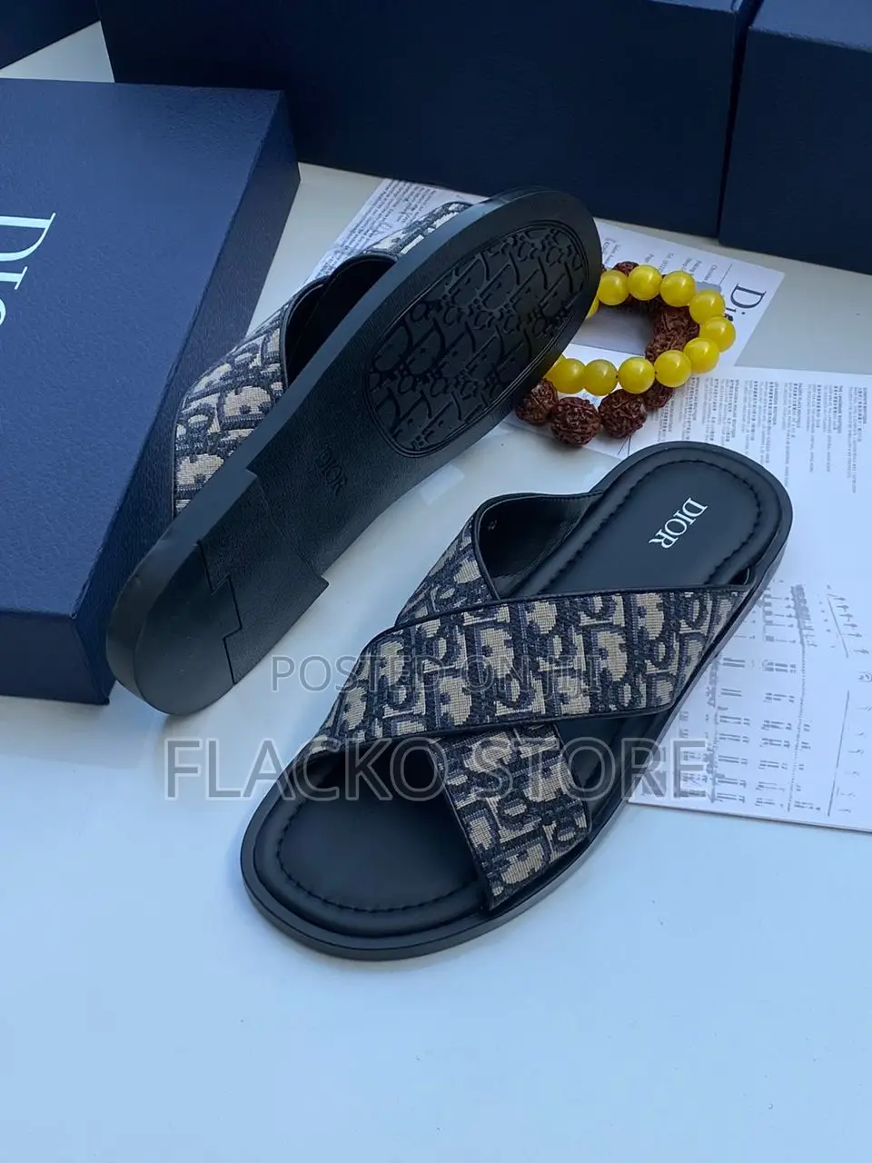 Original Christian Dior Leather Slippers