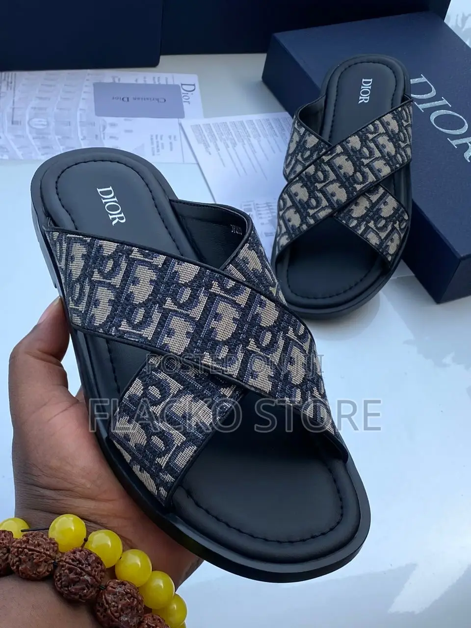 Original Christian Dior Leather Slippers
