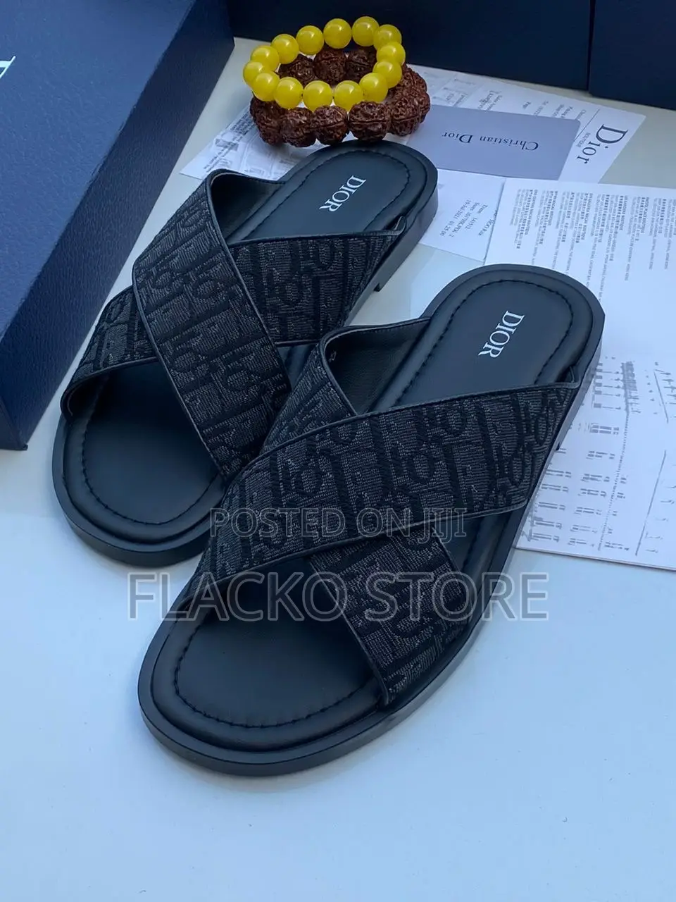 Original Christian Dior Leather Slippers