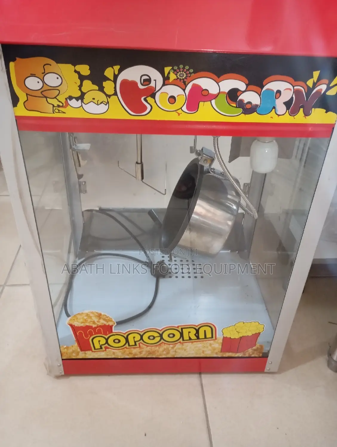 Electric Popcorn Machine Red Colour