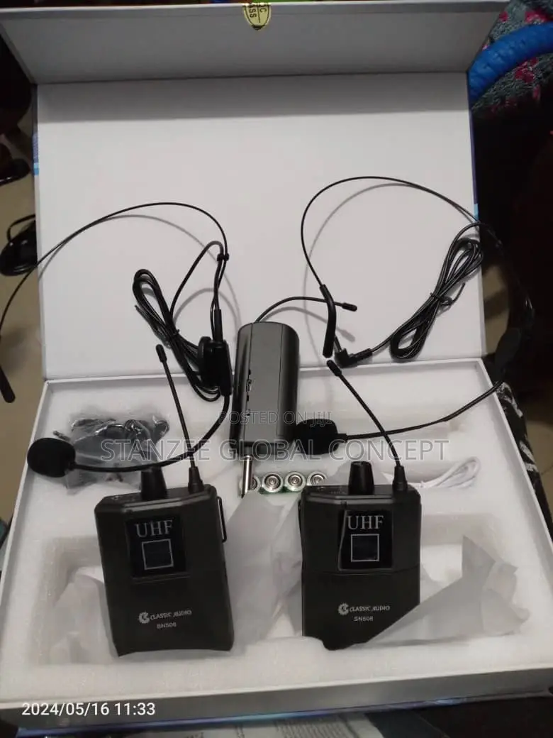Double Lavalier/Lapel and Overhead Wireless Microphone