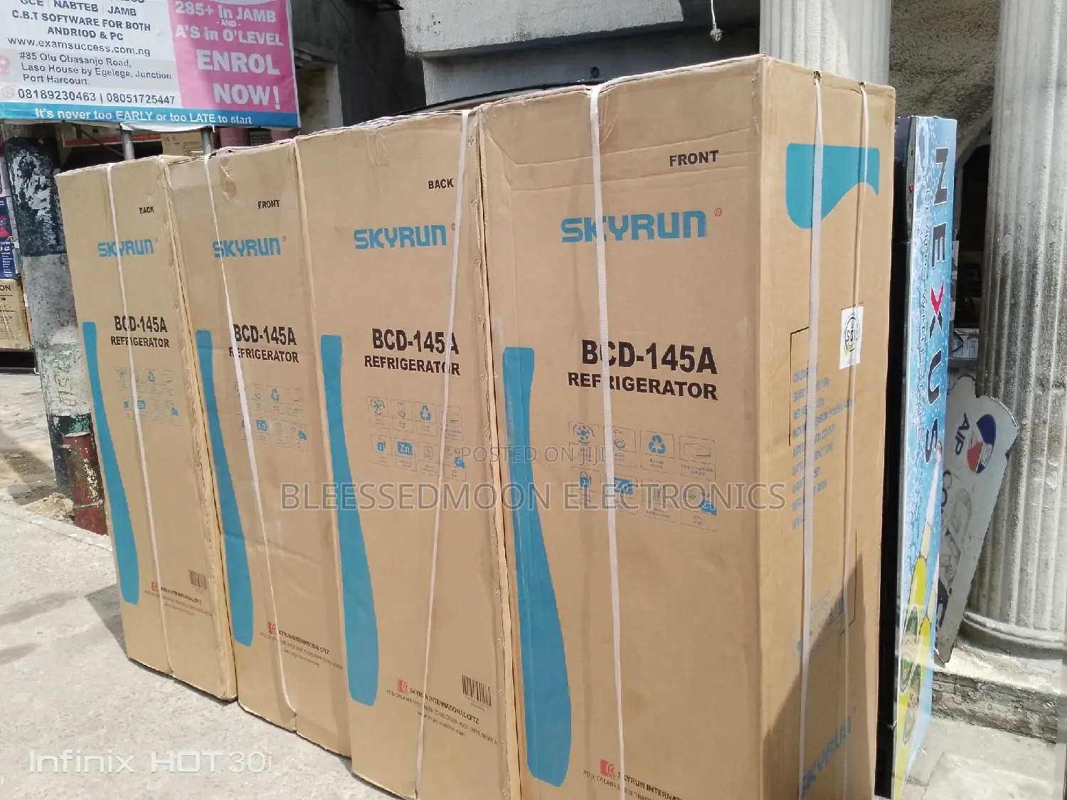 Skyrun Standing Fridge Double Door Inverter 3 Yrs W