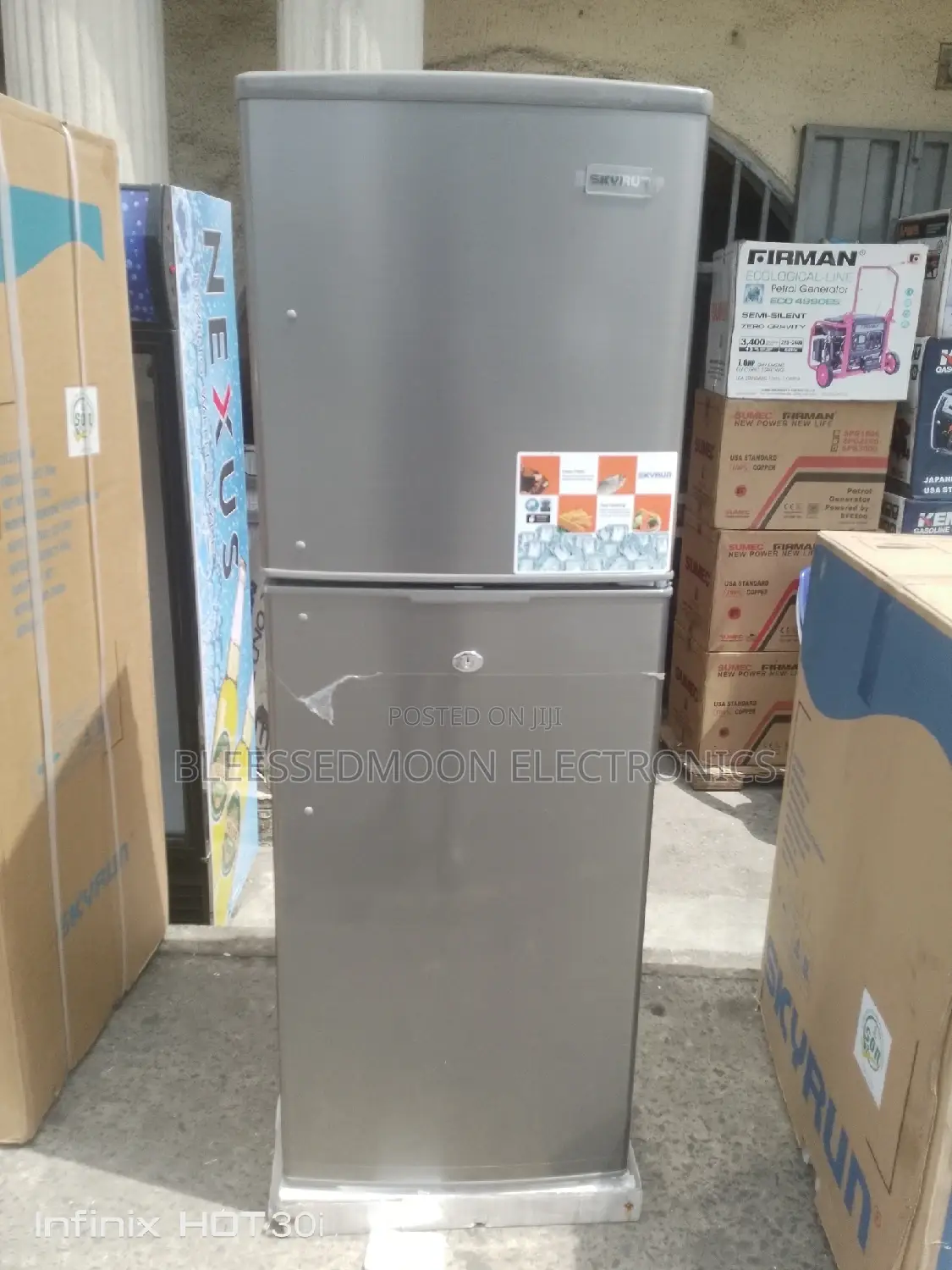Skyrun Standing Fridge Double Door Inverter 3 Yrs W