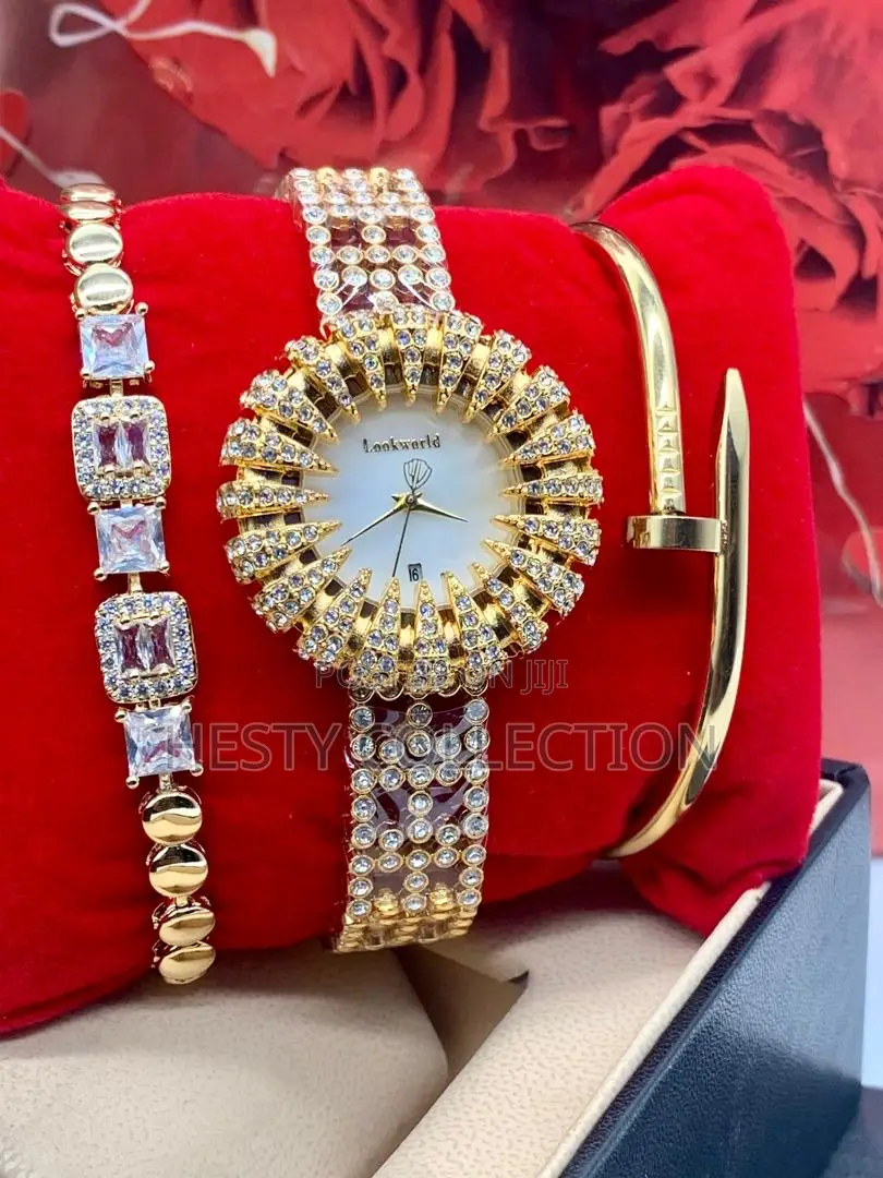 Wristwatch and Bracelet Gift Set Valentine Package for Her