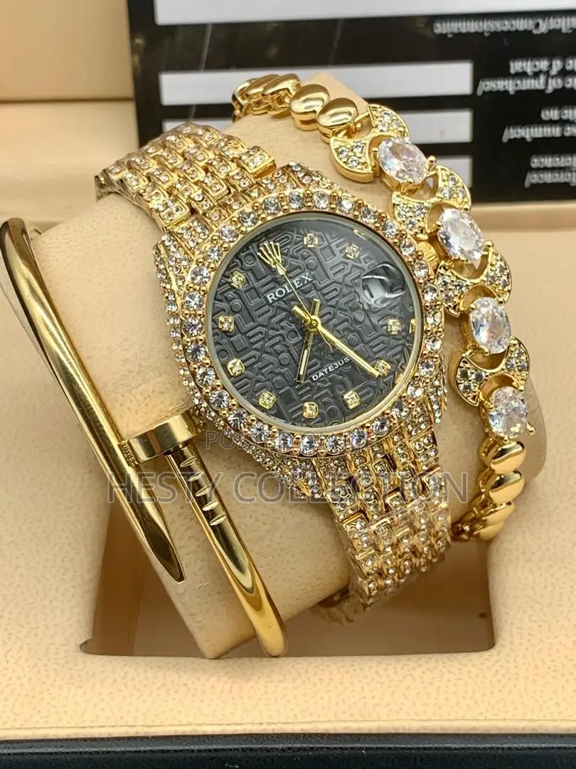 Wristwatch and Bracelet Gift Set Valentine Package for Her