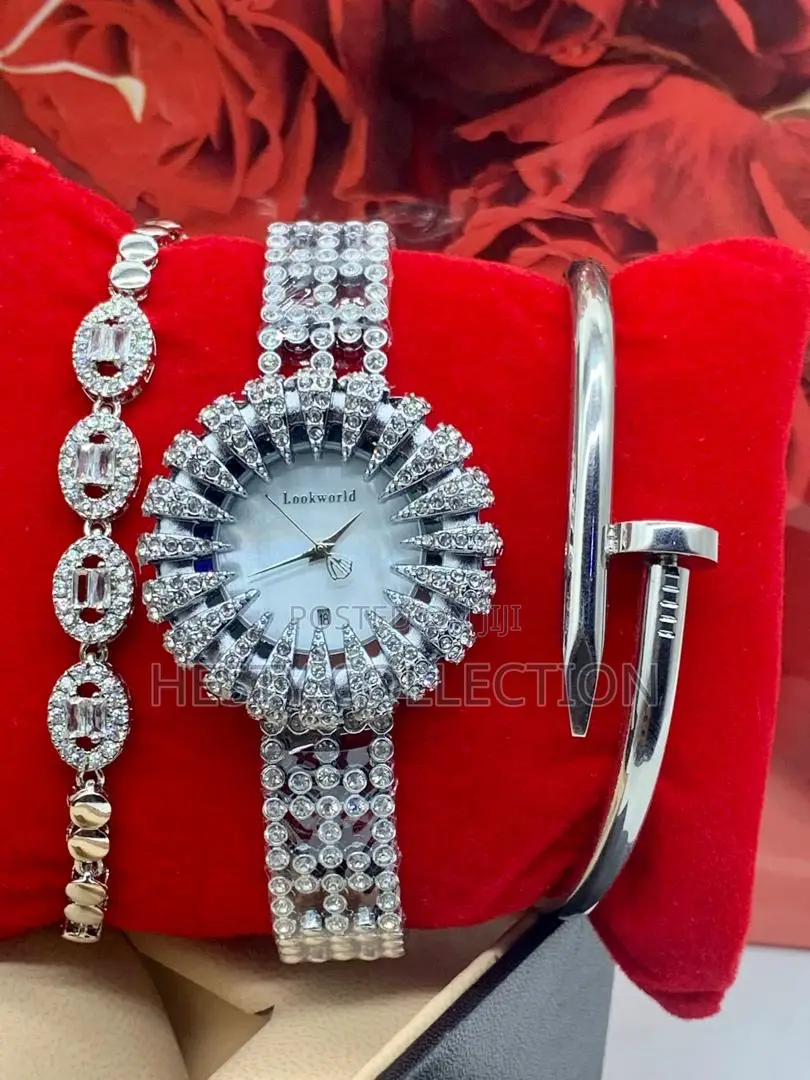 Wristwatch and Bracelet Gift Set Valentine Package for Her