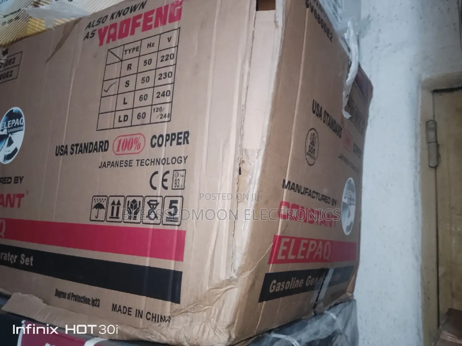 Elepaq Constant Generator 5.5kva Pure 100 Percent Cooper Wire 5 Yrs W