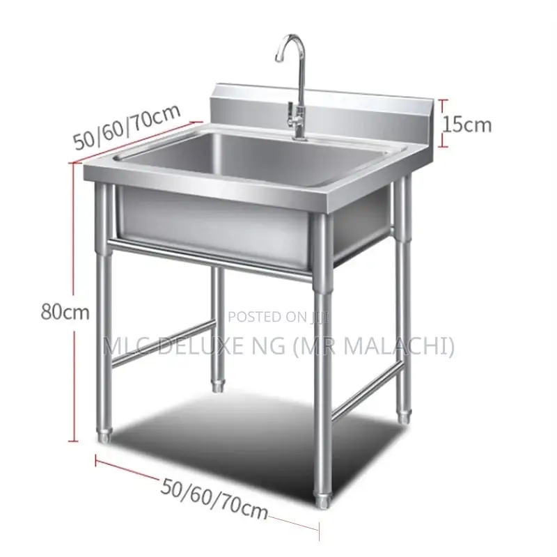 SINGLE Industrial Stainless Steel Sinks / Basins Are Avble