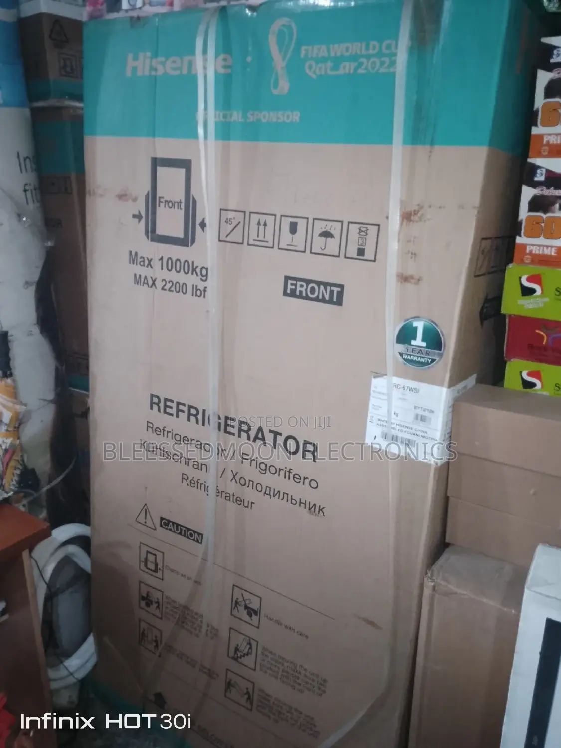 Hisense Waldrop Standing Fridge Double Door Side-by-Side