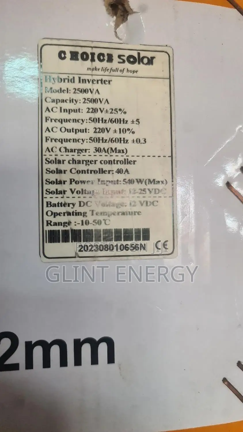 2.5kva 12V Choice Hybrid Inverter