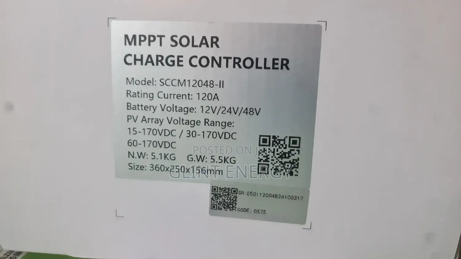 120ah 48v Felicity MPPT Charge Controller