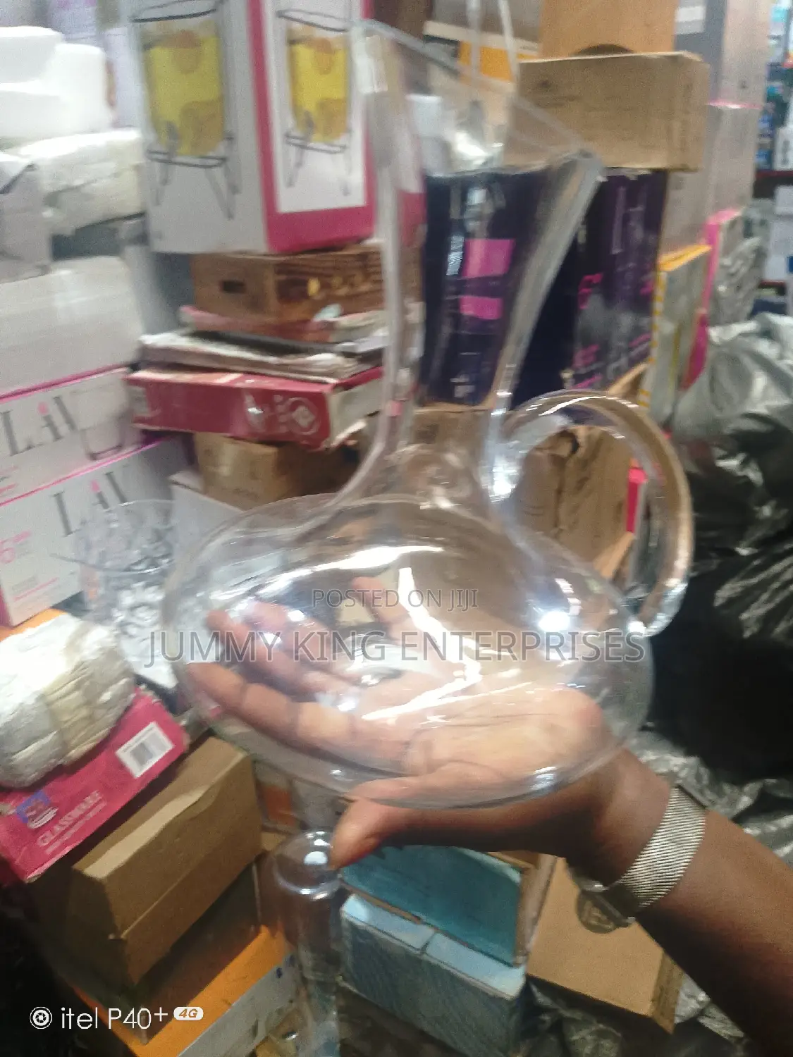 Transparent Glass Bottle - Decorative Jar