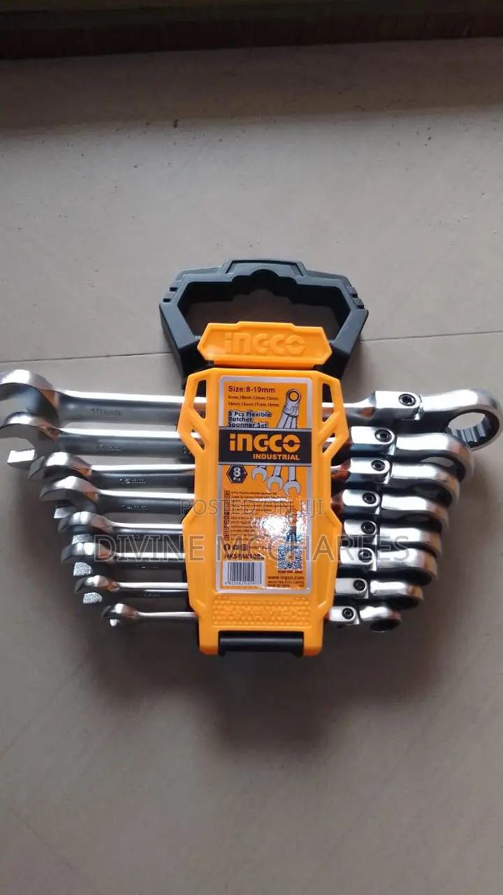 Ingco HKSPAR1083 Ratchet Spanner Ratcheting Wrench Set
