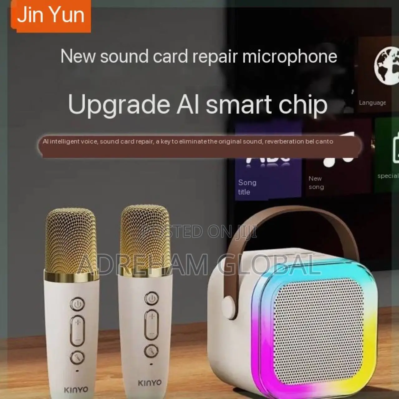 Mini Karaoke Bluetooth Speaker Wit Double Wireles Microphone