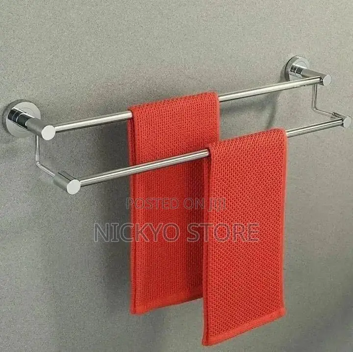 70cm Double-Layer Stainless Steel Towel Rack